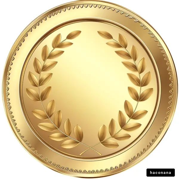 金色のメダルの画像