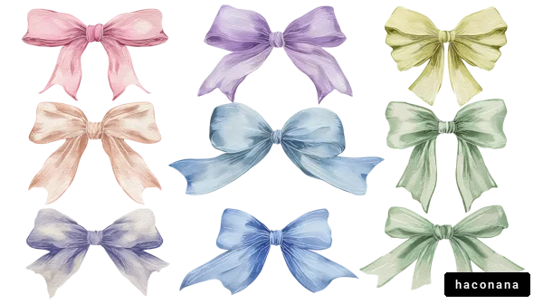 カラフルなリボンのセット