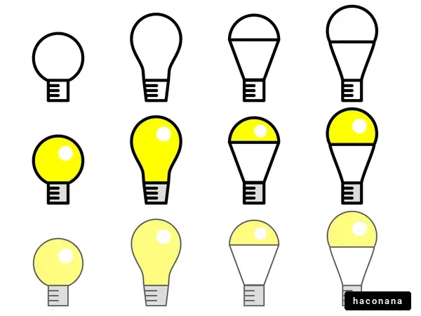 様々な電球のイラスト
