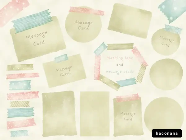 かわいいメッセージカードのデザイン