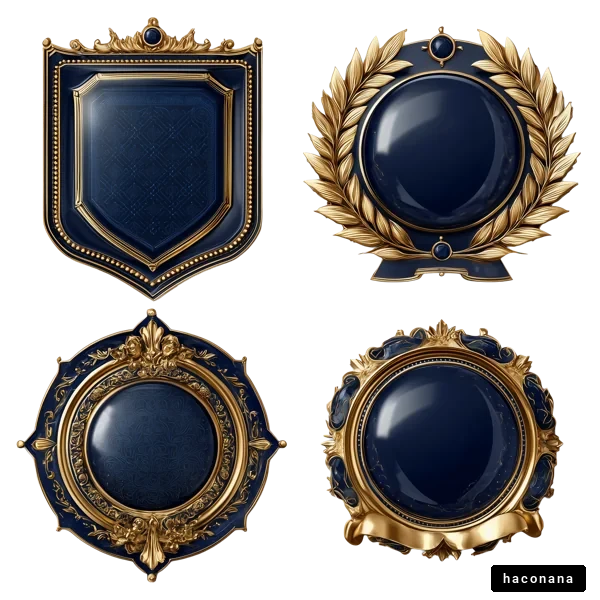 優雅な金色のフレーム