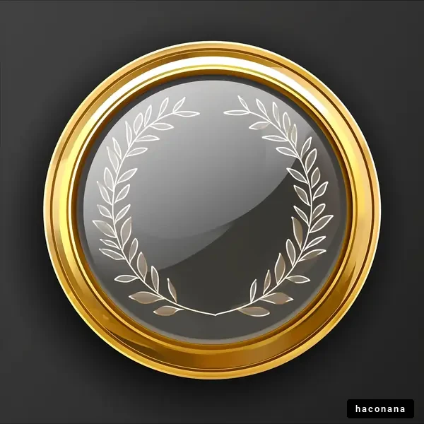 エレガントな金のバッジ
