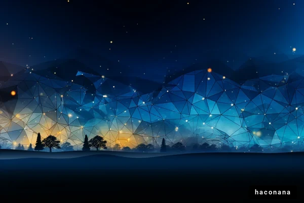 幻想的な星空の風景