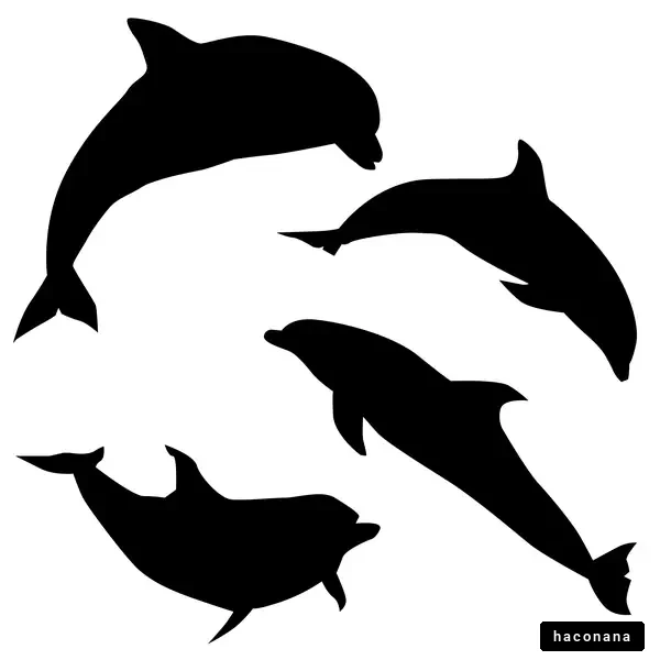 イルカのシルエット集
