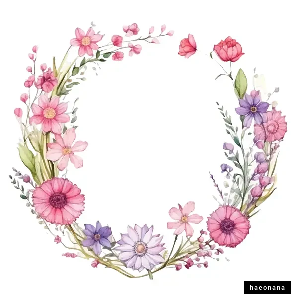 花のフレームデザイン