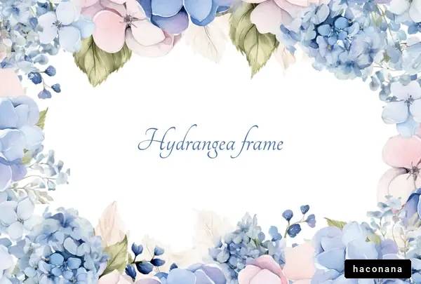 あじさいのフレームデザイン