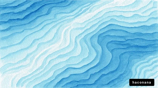 水彩で描かれた青い模様