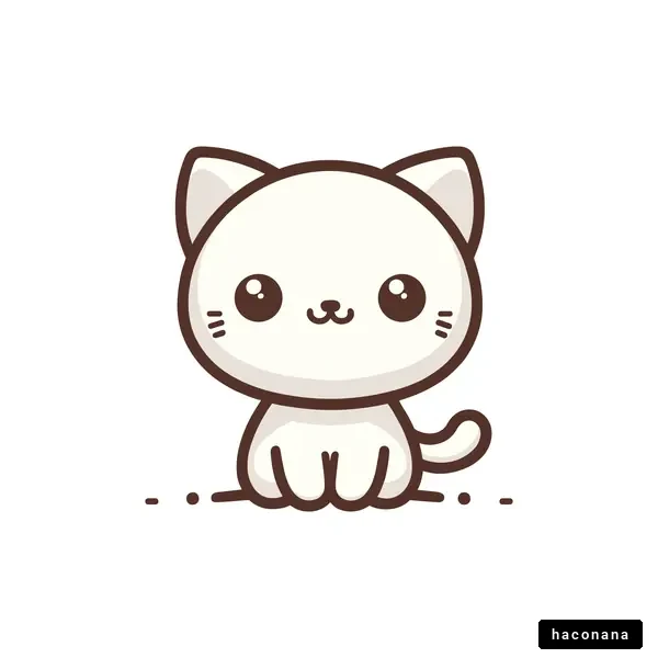 かわいい白猫のイラスト