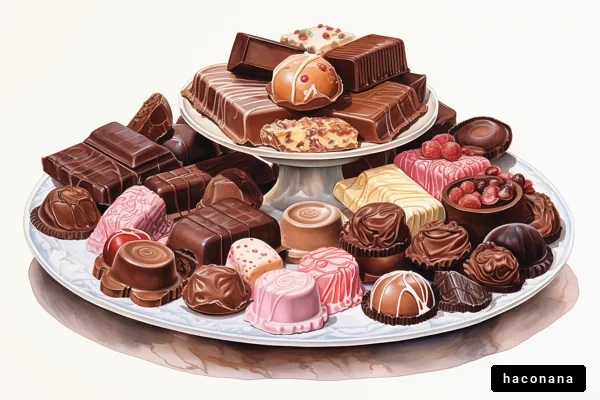 華やかなチョコレートの盛り合わせ