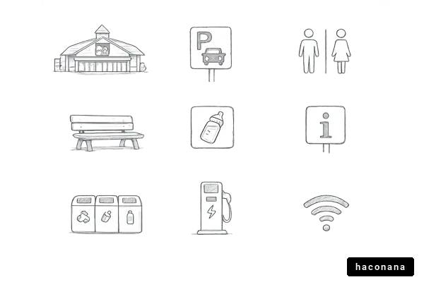 サービスエリアの案内標識