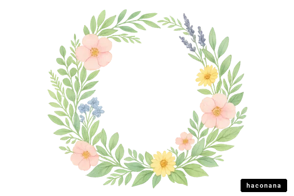 花のリースのデザイン