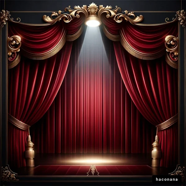 豪華な舞台の幕