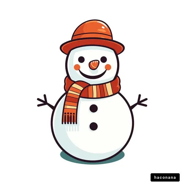 かわいい雪だるまのイラスト