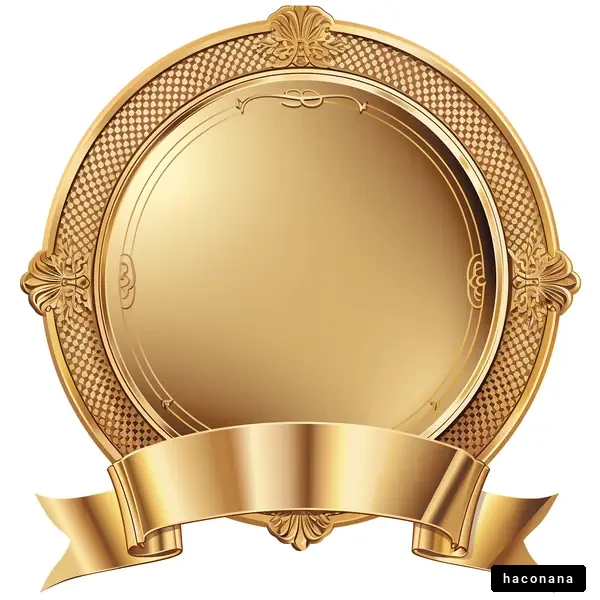 ゴールドのプレート