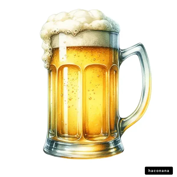 泡立つビールのジョッキイラスト