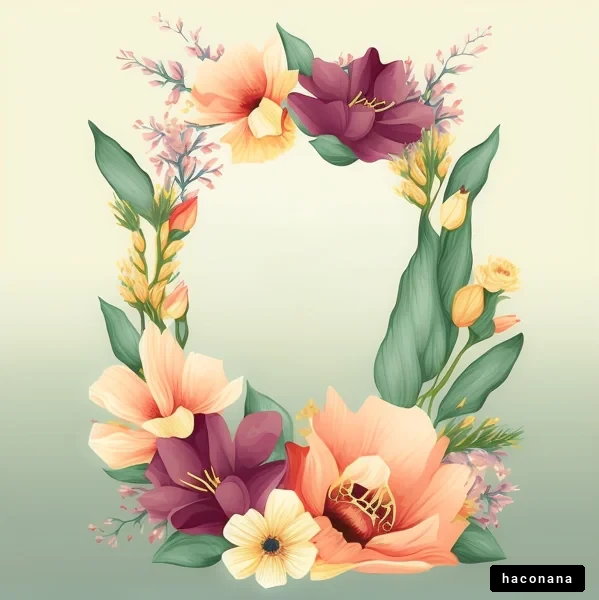 カラフルな花のデザイン