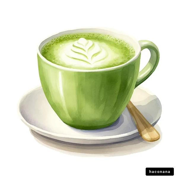 緑茶ラテのイラスト