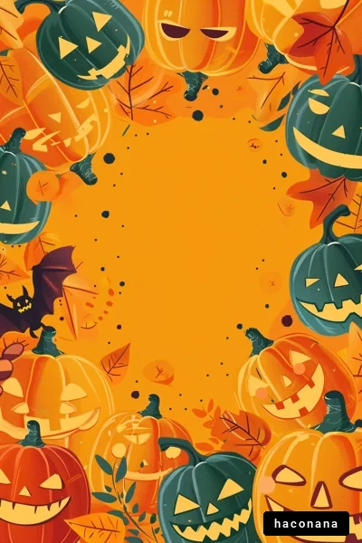 ハロウィンのカラフルな背景