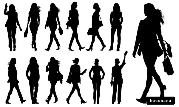 ビジネスシーンのシルエット