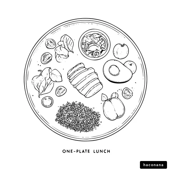 食材満載のランチプレート