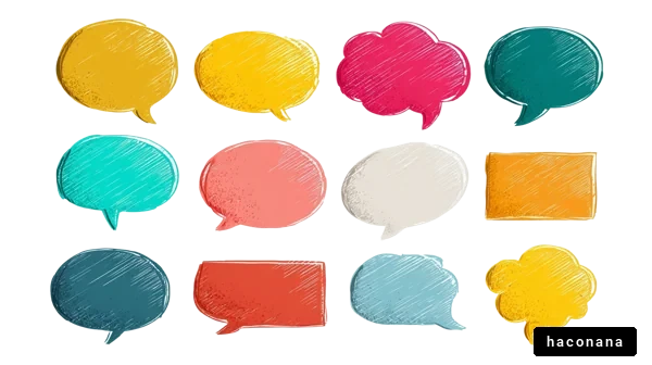 カラフルな吹き出しアイコン