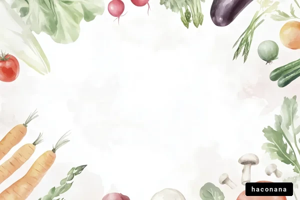 色とりどりの野菜のフレーム