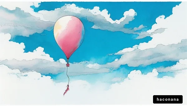 青空に浮かぶ風船