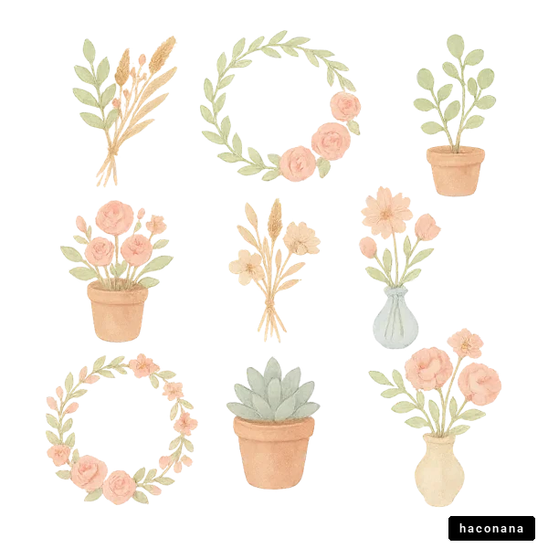 美しい花のイラスト集