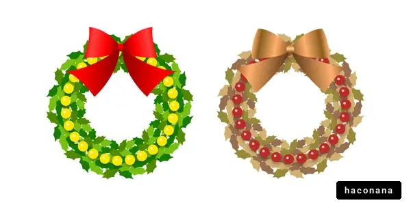 クリスマスリースのデザイン