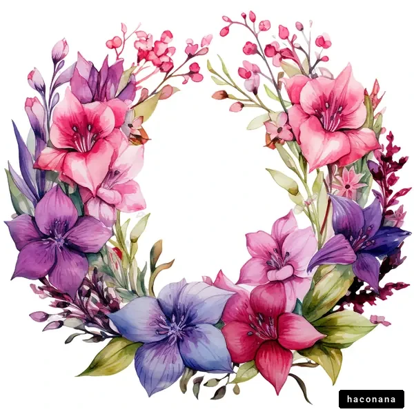 華やかな花のリースデザイン