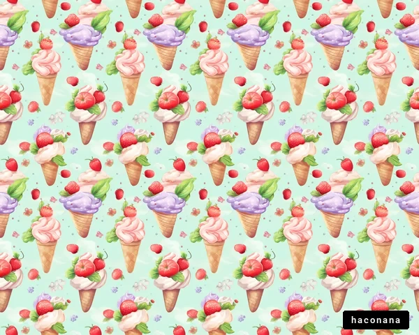 アイスクリームの楽しいパターン