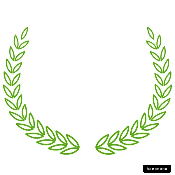 葉のリース形のデザイン
