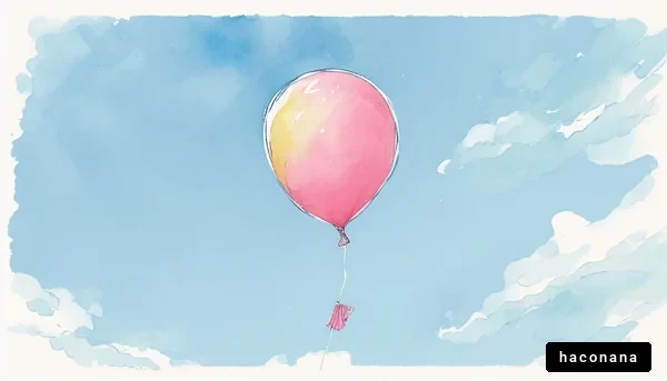 空に浮かぶカラフルな風船