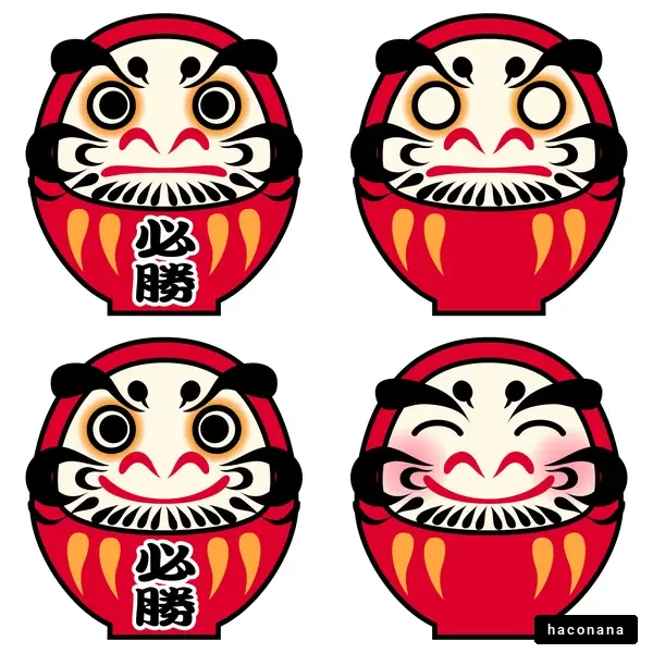 達成を願う達磨の顔