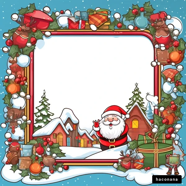 クリスマスの楽しいフレーム