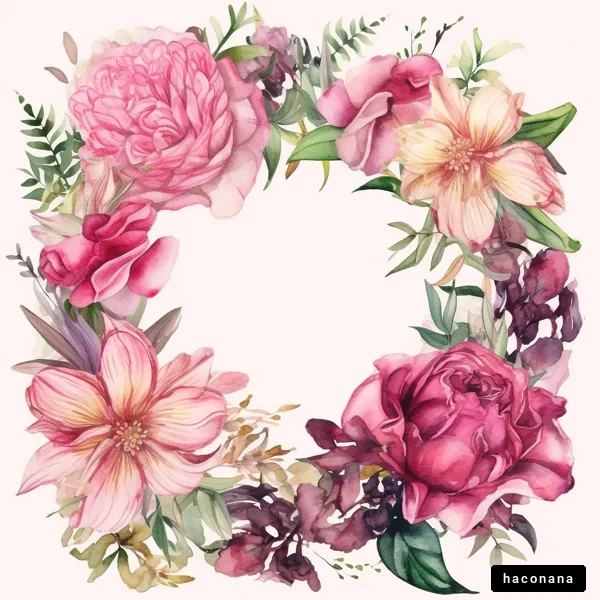 華やかな花のリース