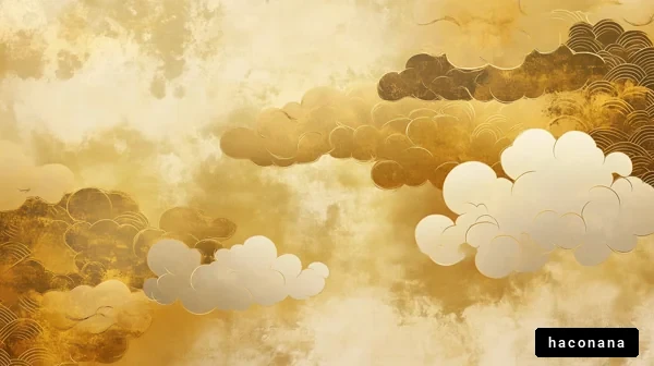金色の雲のデザイン