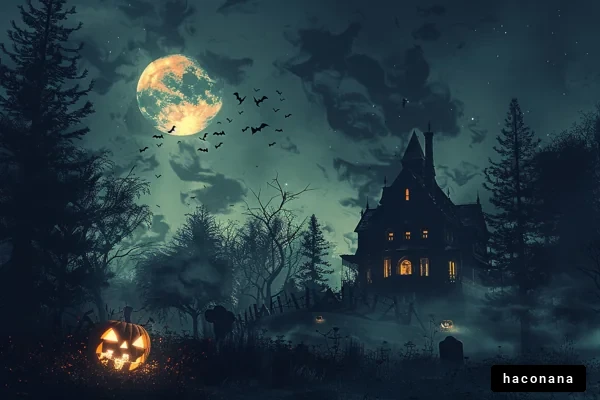 不気味なハロウィンの夜