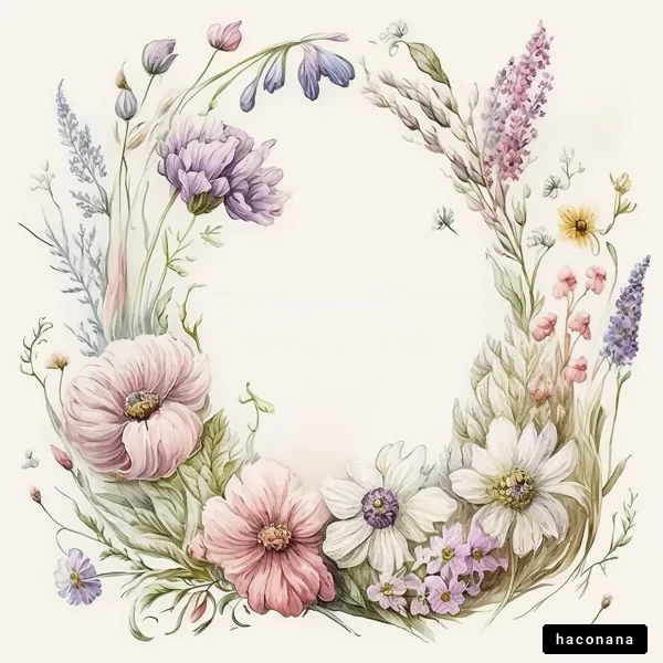 春の花のリース