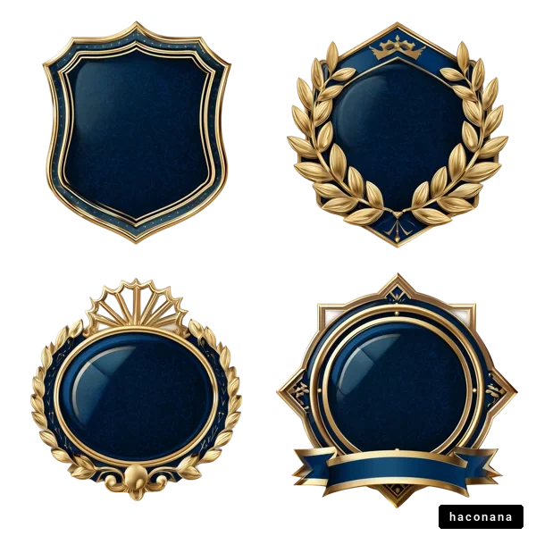 高級感あふれるバッジデザイン
