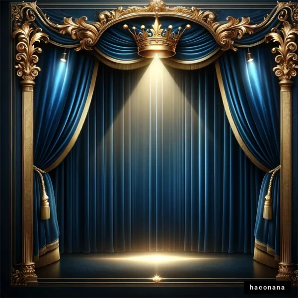 豪華なカーテンの舞台