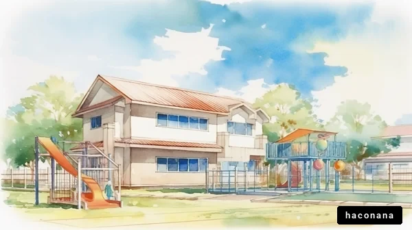 明るい遊び場の風景