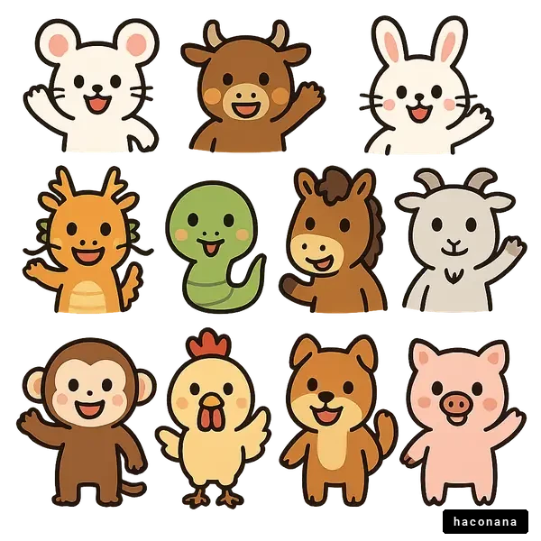 かわいい動物キャラクター集合