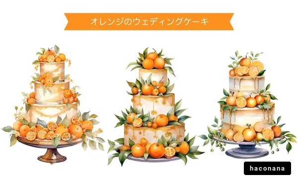 美しいオレンジのケーキ