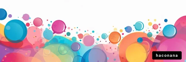 カラフルなバブルのデザイン