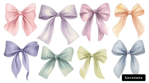 カラフルなリボンのセット