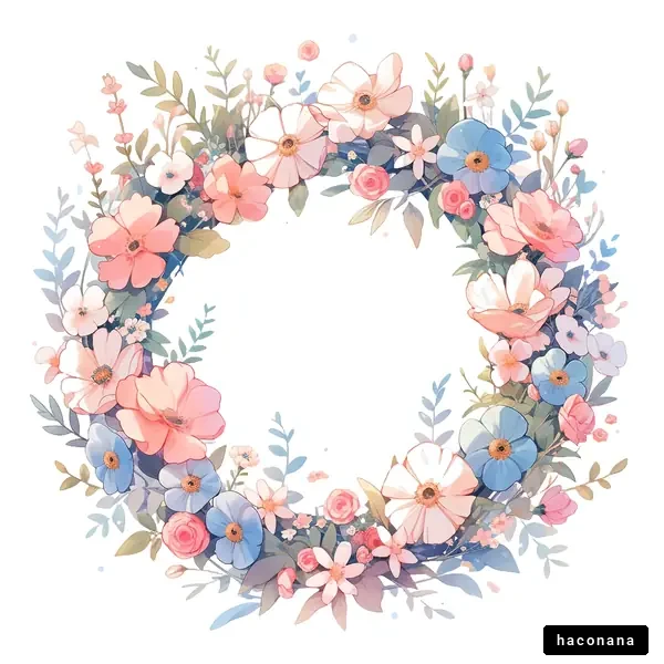 花の美しいリース