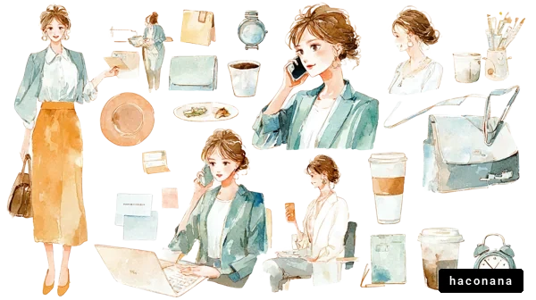 オフィススタイルのキャラクター