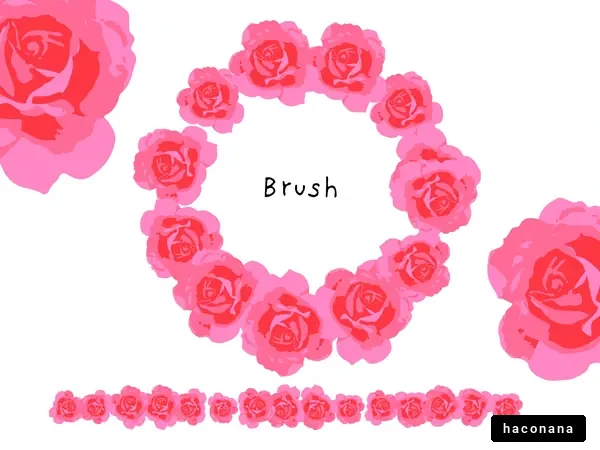 ピンクのバラの花のフレーム