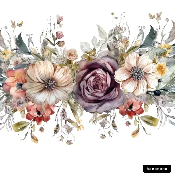 美しい花のコラージュ